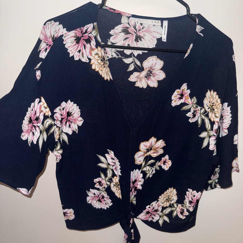 Floral Navy Blouse